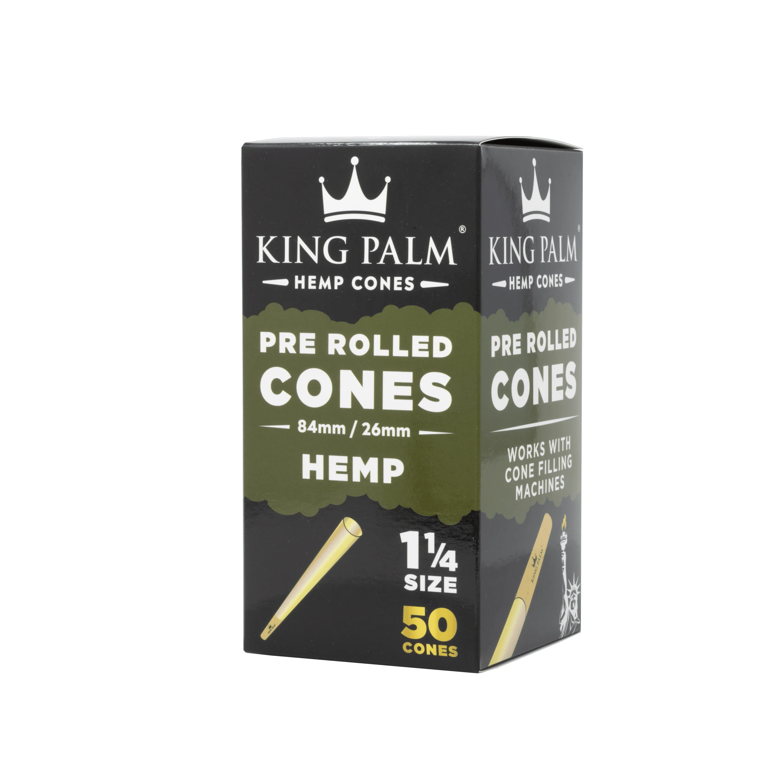Bulk Pre-Rolled Cones – 1 1/4th Size - 50 ct - Display - Image 2